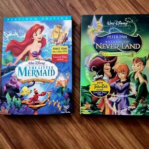 Disney Platinum Edition DVD Set: The Little Mermaid & Peter Pan